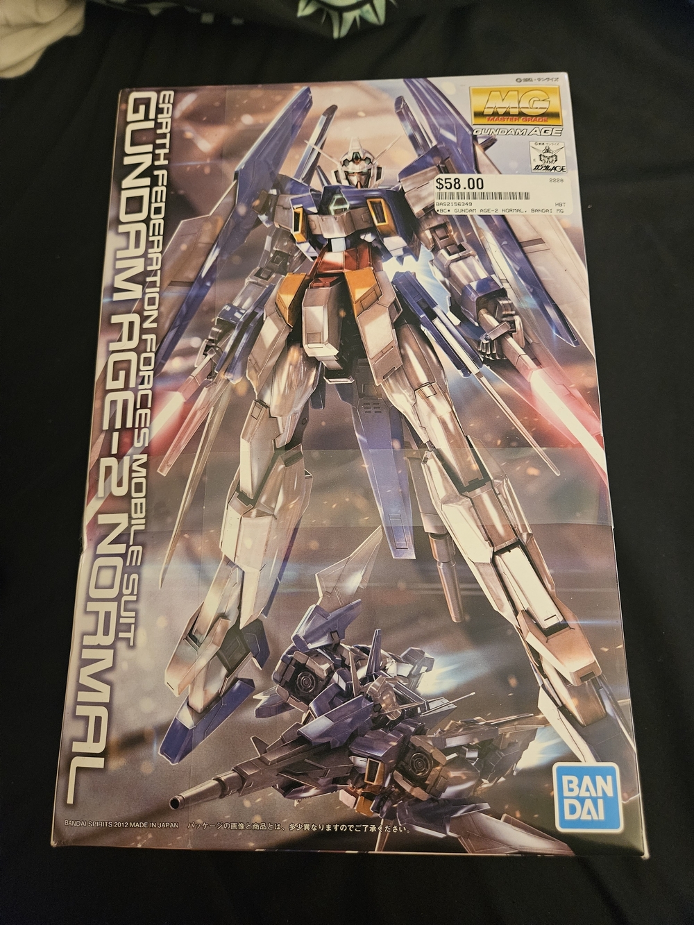 Gundam Age-2 Normal Model Kit - White & Blue Home Art Sculpture